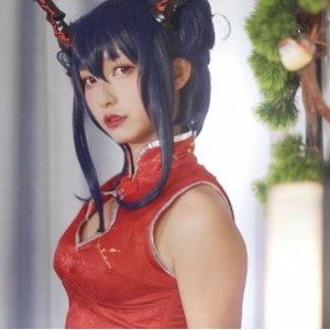 Cosplay必备女神神樂坂真冬白色丝袜蝴蝶结鹿角系列